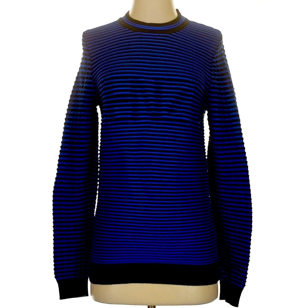 Kenzo Paris Logo Crewneck Sweater, Size S, Black and Blue